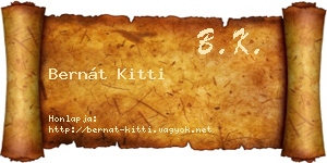 Bernát Kitti névjegykártya